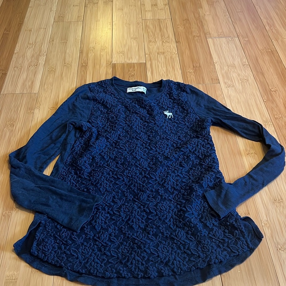 Abercrombie kids girls navy blue long sleeve size 9/10